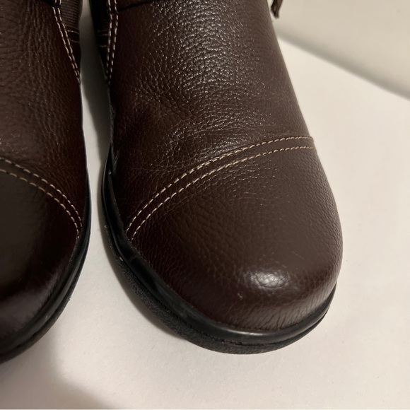 Clarks Cheyn Madi Dark Brown Leather Slip-On Loafer Women's Size 7.5 M - Picture 3 of 8
